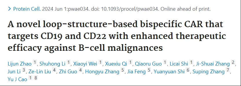 Shenzhen Cell Valley and Peking University Deep Research Institute published a high-level article on dual-specificity CAR-T